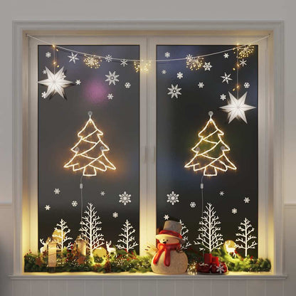 Kerstverlichting Kerstboom Silhouet 2 St 50 Leds Warm Wit