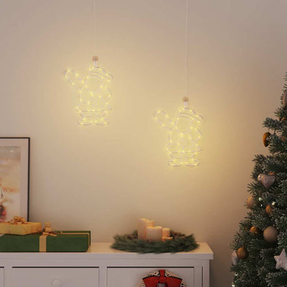 Kerstverlichting Silhouet Van De Kerstman2 St 35 Leds Warm Wit