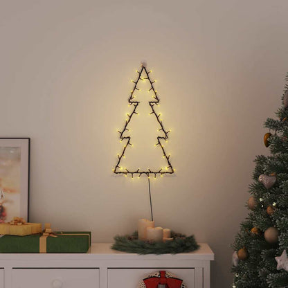 Kerstverlichting Kerstboom Silhouet 80 Leds Warm Wit Zwart