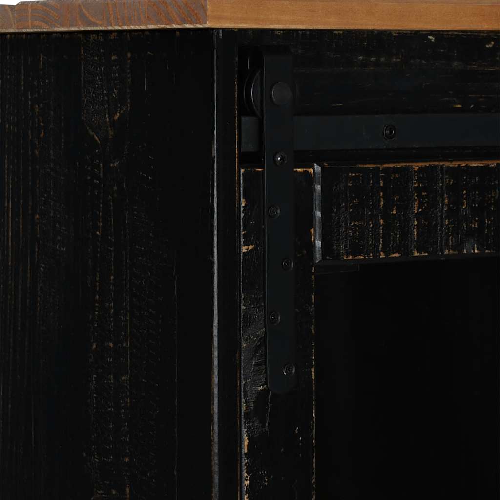 Dressoir Halden Met Schuifdeur 80X40X80 Cm Massief Hout