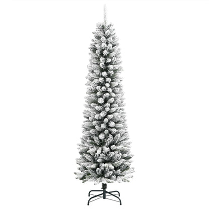 Kunstkerstboom Met Sneeuw Smal Pvc En Pe