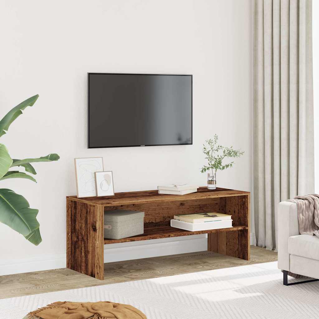 Tv-Meubel 100X40X40 Cm Bewerkt Hout