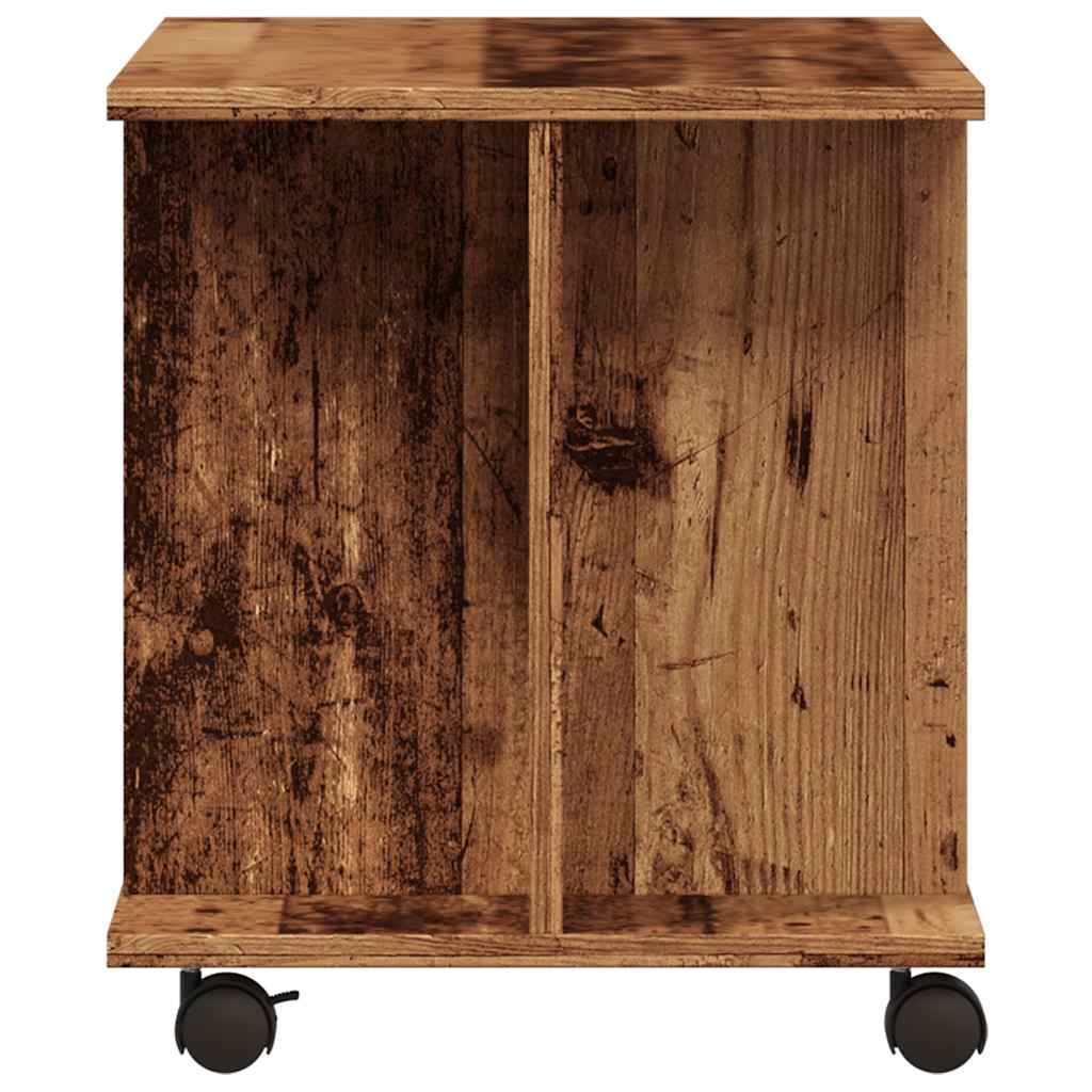 Tv-Meubel Met Wieltjes 80X40X45 Cm Bewerkt Hout Kleurig