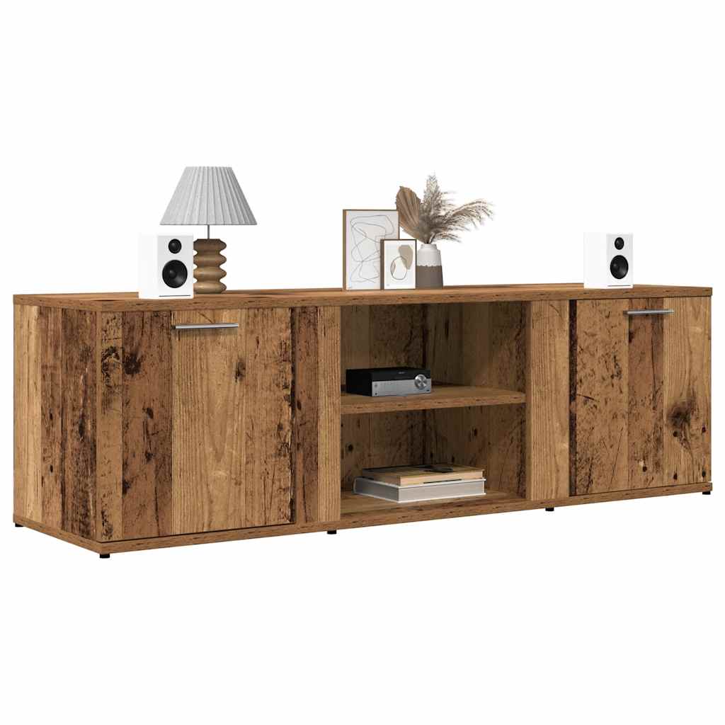 Tv-Meubel 120X34X37 Cm Bewerkt Hout Artisanaal Eikenkleur