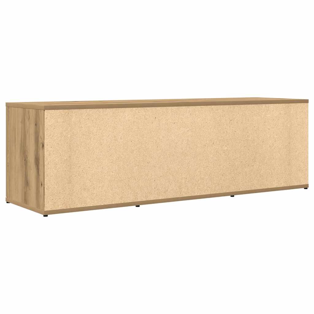 Tv-Meubel 120X34X37 Cm Bewerkt Hout Artisanaal Eikenkleur