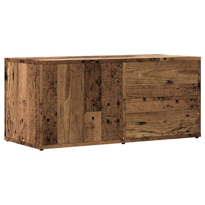 Tv-Meubel 80X34X35,5 Cm Bewerkt Hout Kleurig