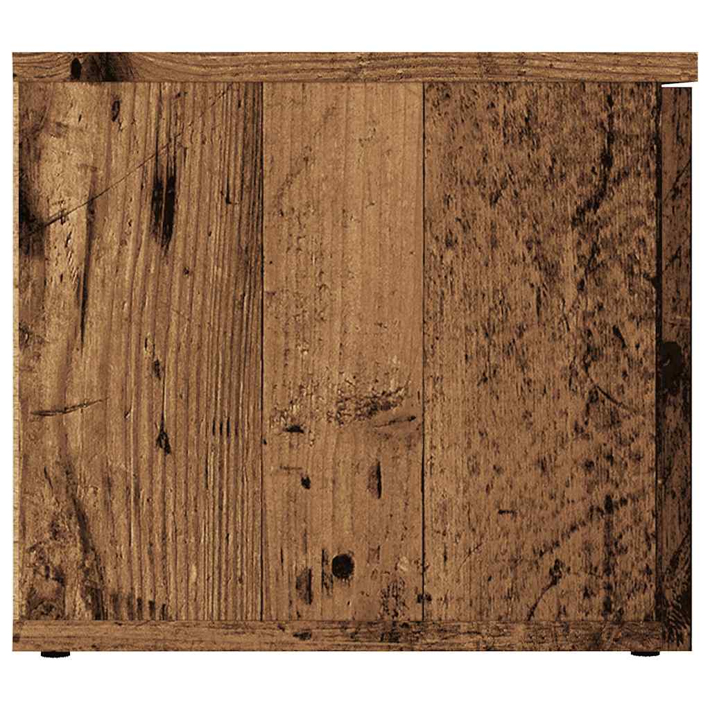 Tv-Meubel 80X34X30 Cm Bewerkt Hout Kleurig