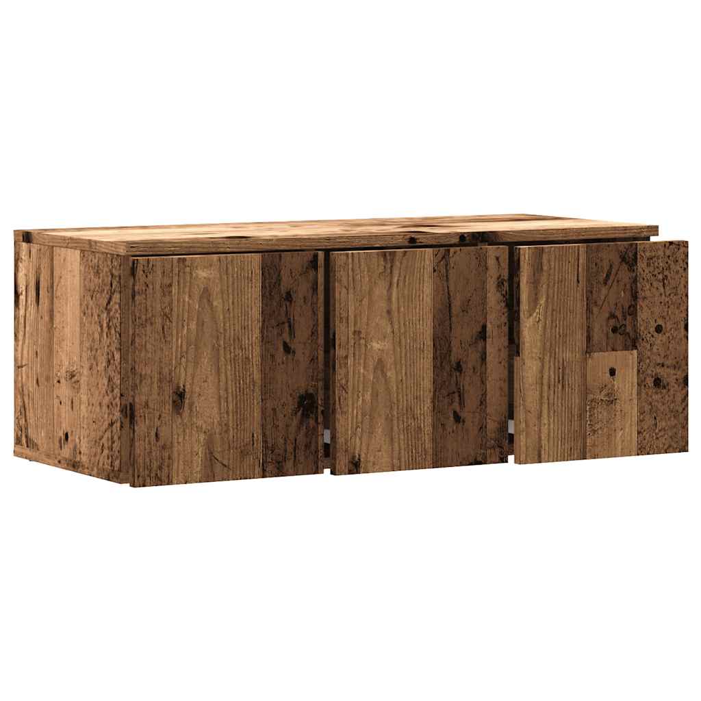 Tv-Meubel 80X34X30 Cm Bewerkt Hout Kleurig