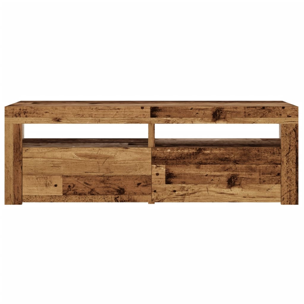 Tv-Meubel Met Led 120X35X40 Cm Bewerkt Hout