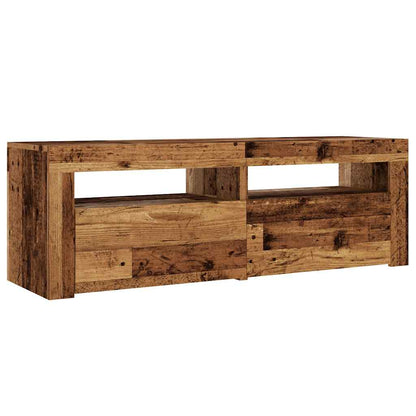 Tv-Meubel Met Led 120X35X40 Cm Bewerkt Hout