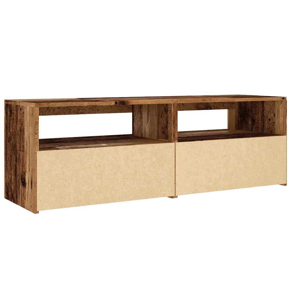 Tv-Meubel Met Led 120X35X40 Cm Bewerkt Hout