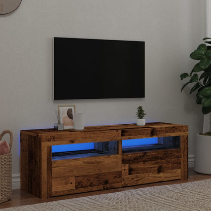 Tv-Meubel Met Led 120X35X40 Cm Bewerkt Hout