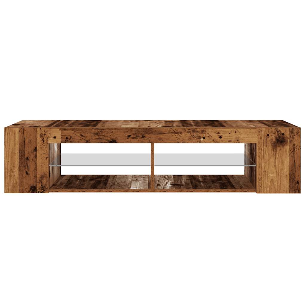 Tv-Meubel Met Led 135X39X30 Cm Bewerkt Hout