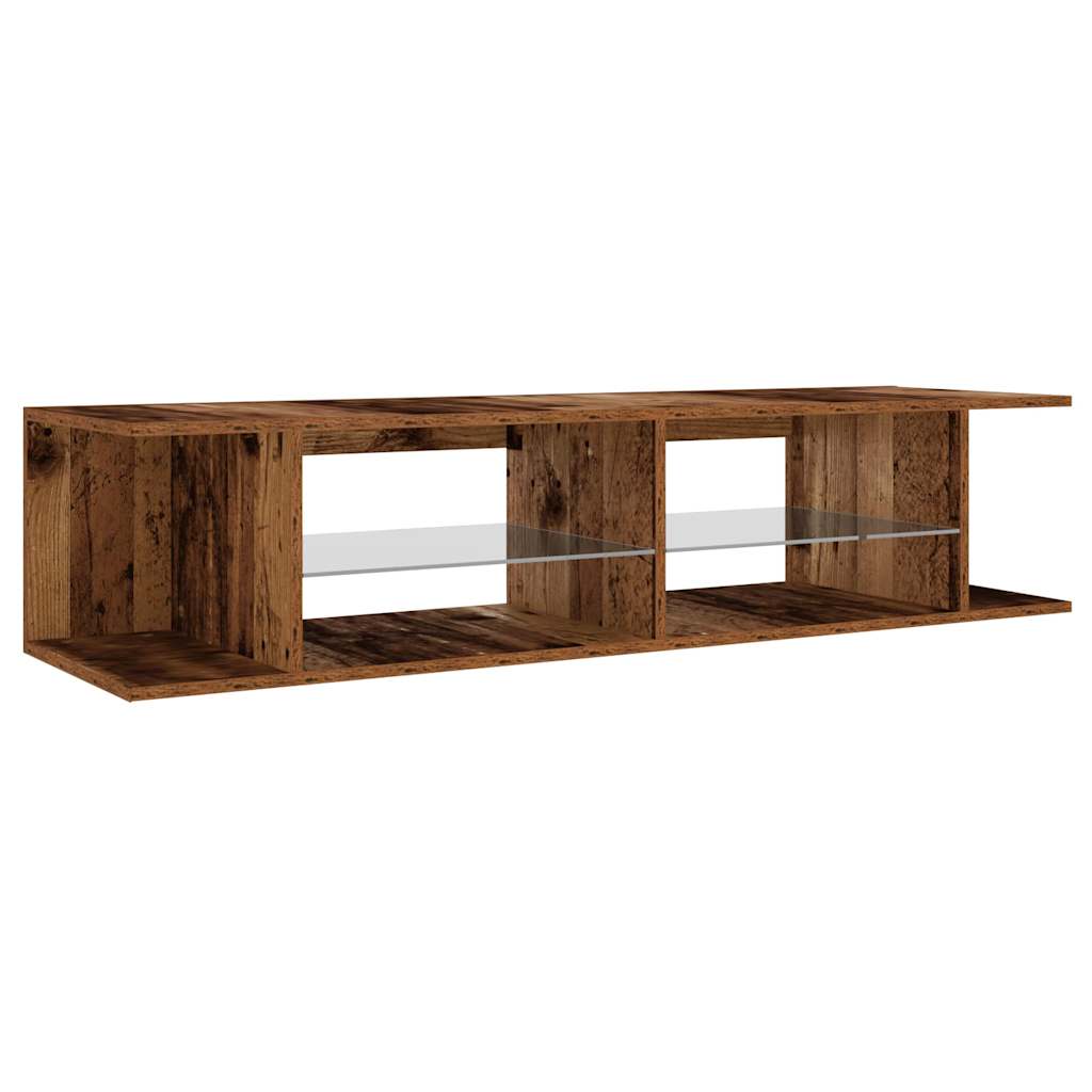 Tv-Meubel Met Led 135X39X30 Cm Bewerkt Hout