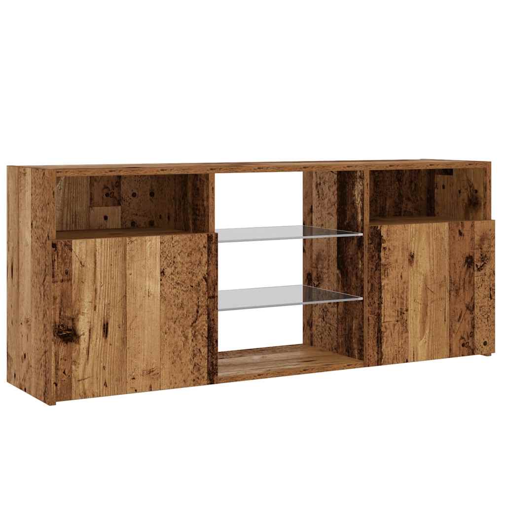 Tv-Meubel Met Led 120X30X50 Cm Bewerkt Hout