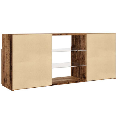 Tv-Meubel Met Led 120X30X50 Cm Bewerkt Hout