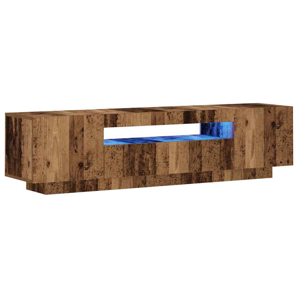 Tv-Meubel Met Led 160X35X40 Cm Bewerkt Hout