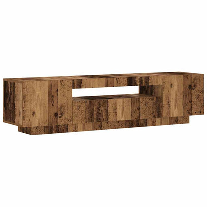 Tv-Meubel Met Led 160X35X40 Cm Bewerkt Hout