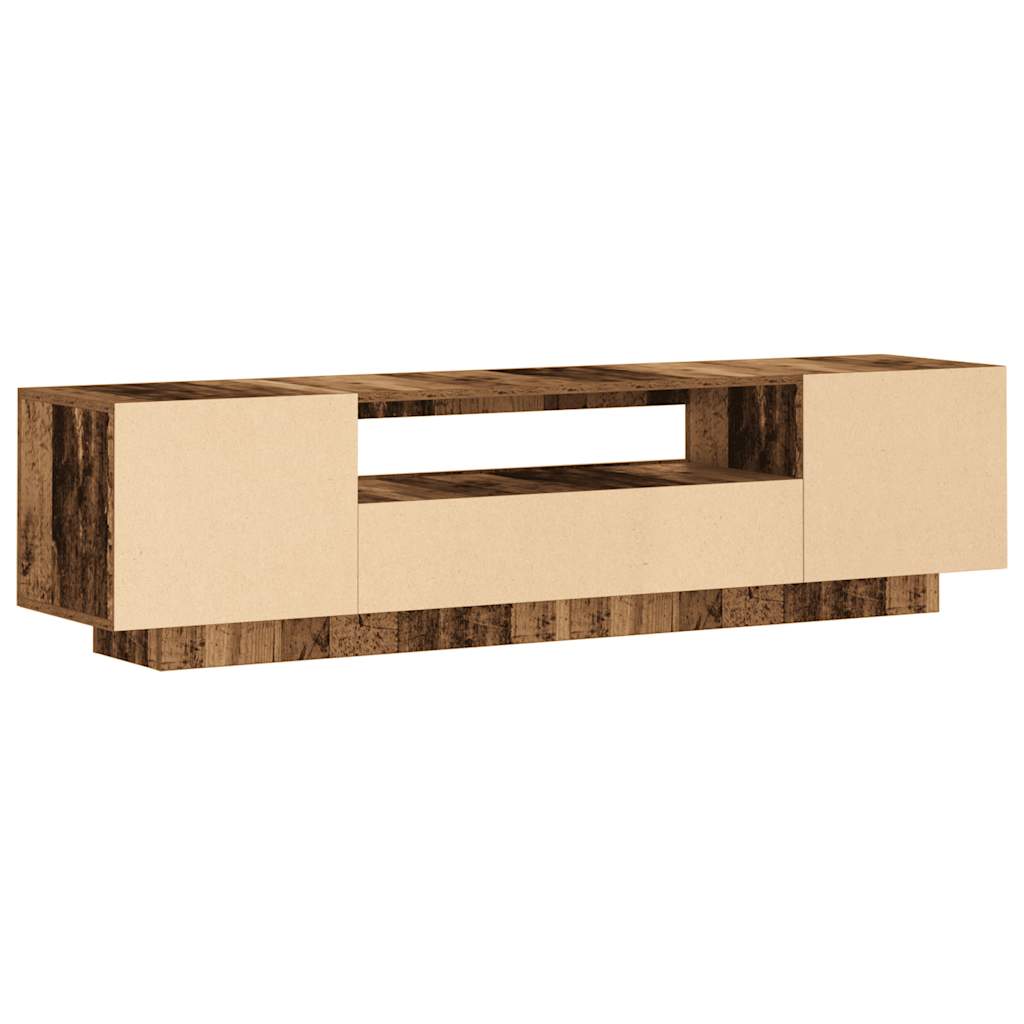 Tv-Meubel Met Led 160X35X40 Cm Bewerkt Hout