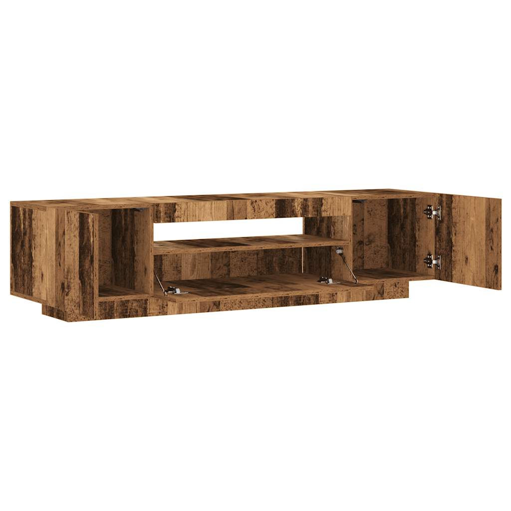 Tv-Meubel Met Led 160X35X40 Cm Bewerkt Hout