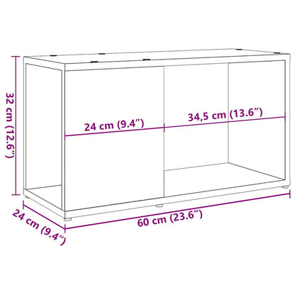 Tv-Meubel 60X24X32 Cm Bewerkt Hout Kleurig