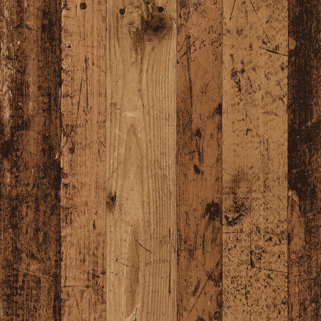 Nachtkastje 40X36X65 Cm Bewerkt Hout Oud Houtkleurig