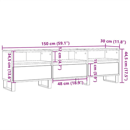 Tv-Meubel 150X30X44,5 Cm Bewerkt Hout Kleurig