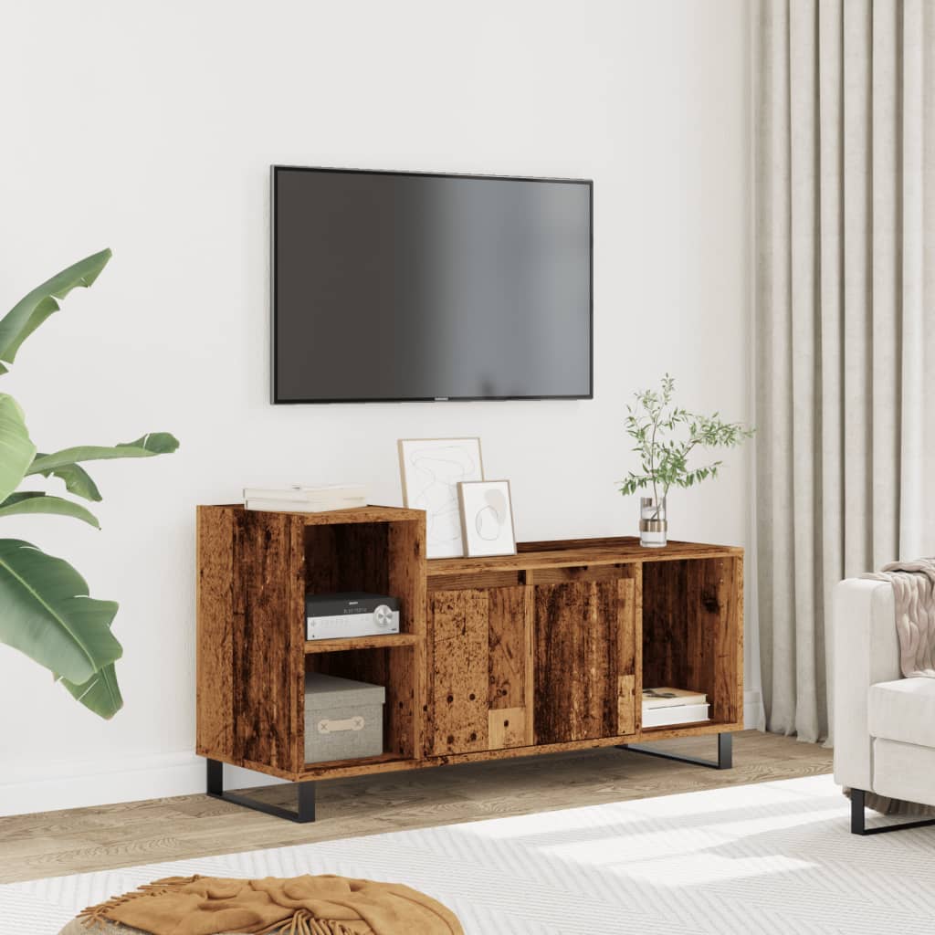 Tv-Meubel 100X35X55 Cm Bewerkt Hout Kleurig