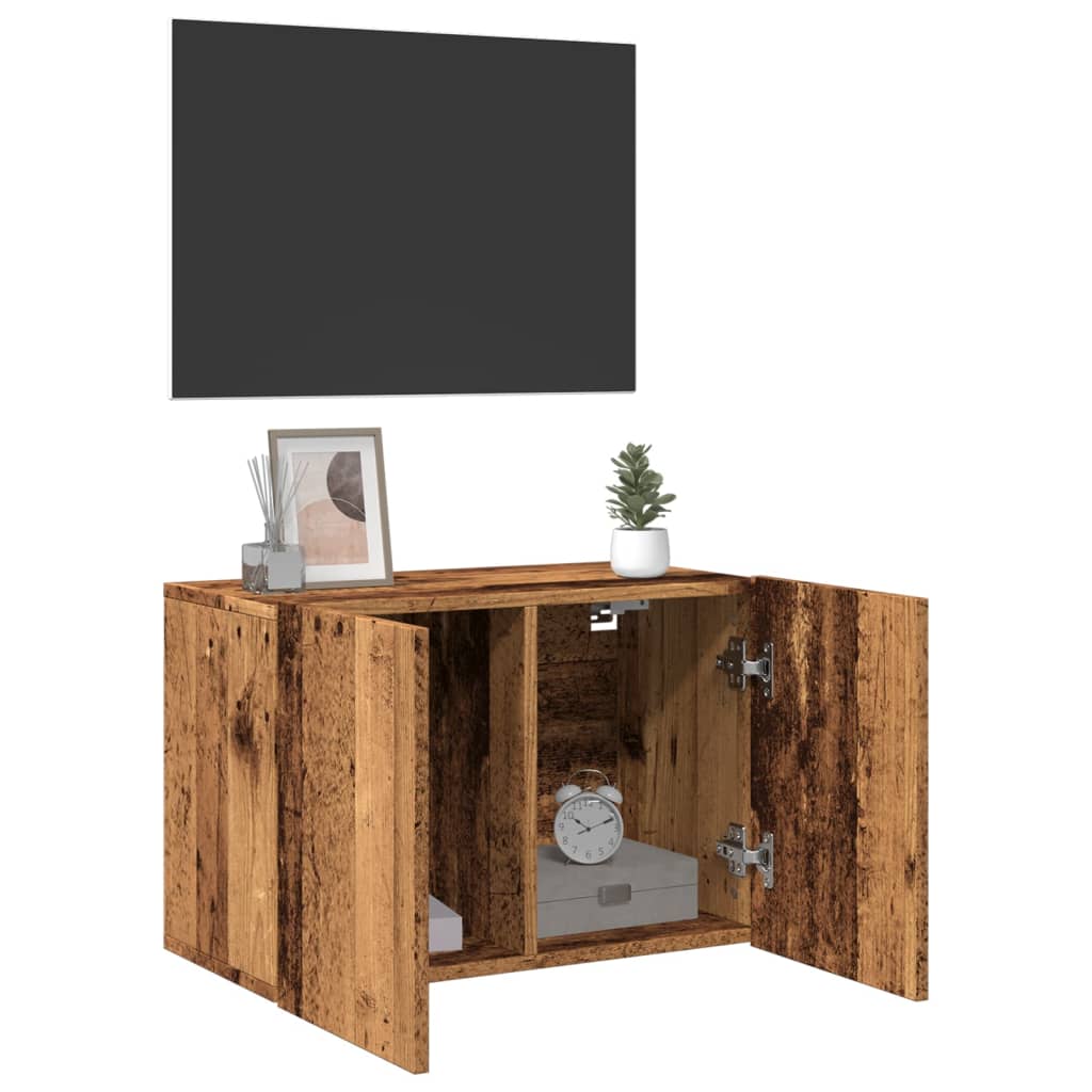 Tv-Meubel Wandgemonteerd 60X30X41 Cm Oud Houtkleurig