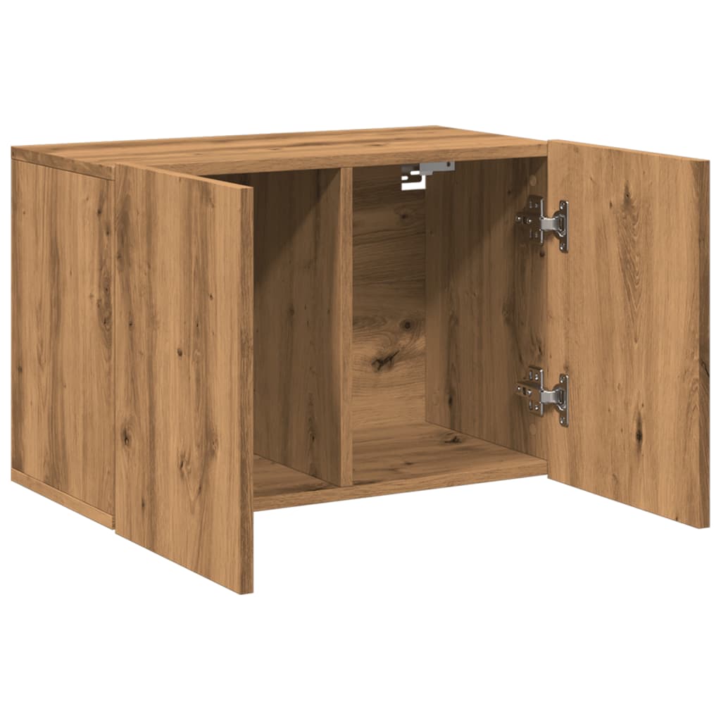 Tv-Meubel Wandgemonteerd 60X30X41 Cm Artisanaal Eikenkleurig