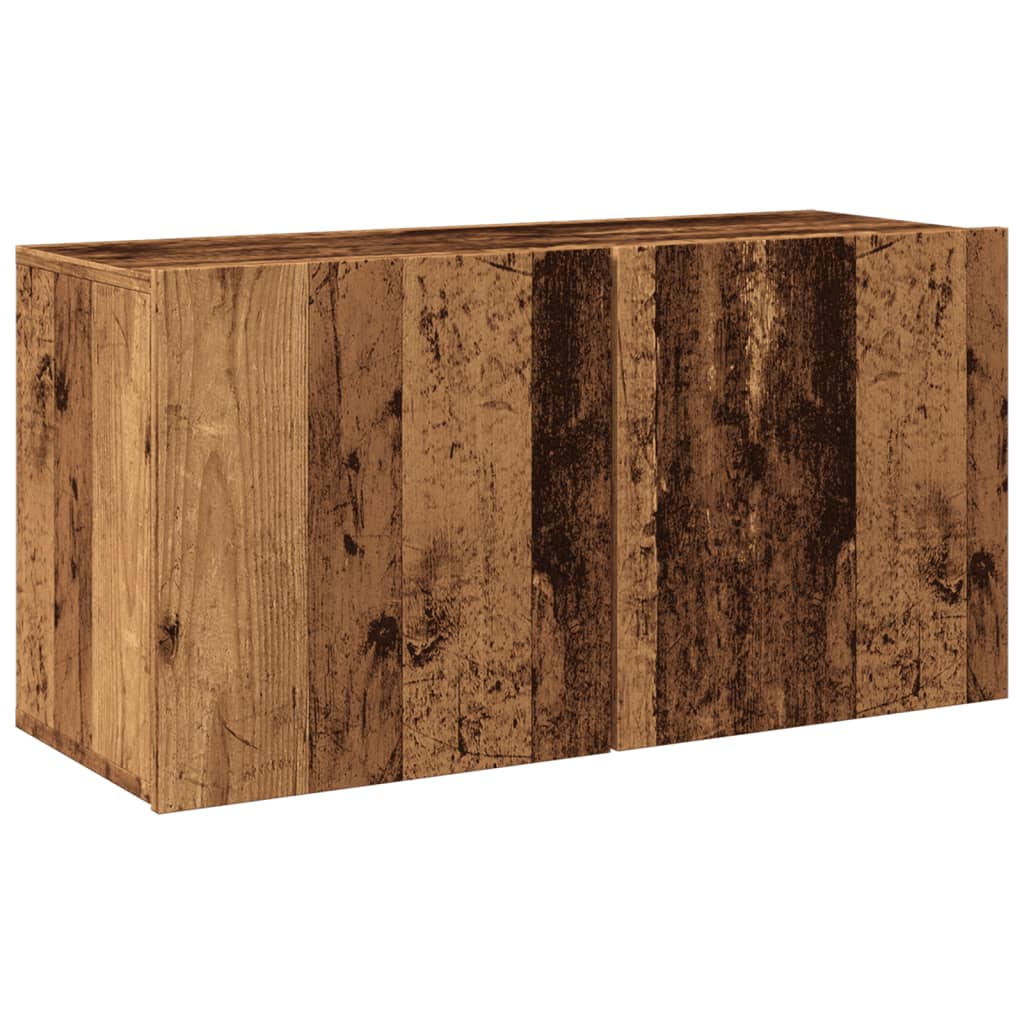 Tv-Meubel Wandgemonteerd 80X30X41 Cm Oud Houtkleurig