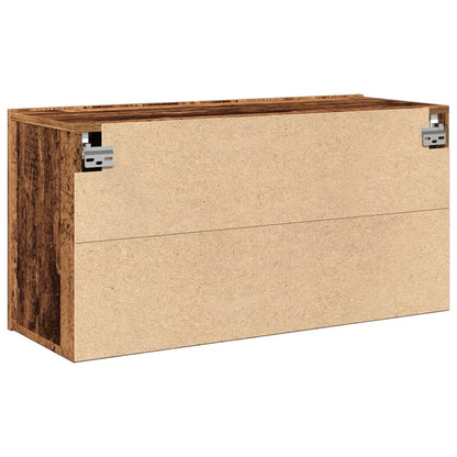 Tv-Meubel Wandgemonteerd 80X30X41 Cm Oud Houtkleurig