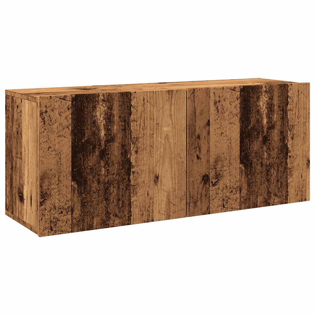 Tv-Meubel Wandgemonteerd 100X30X41 Cm Oud Houtkleurig Wolkengrijs