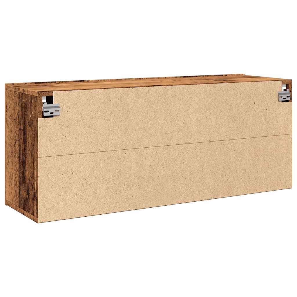 Tv-Meubel Wandgemonteerd 100X30X41 Cm Oud Houtkleurig Wolkengrijs