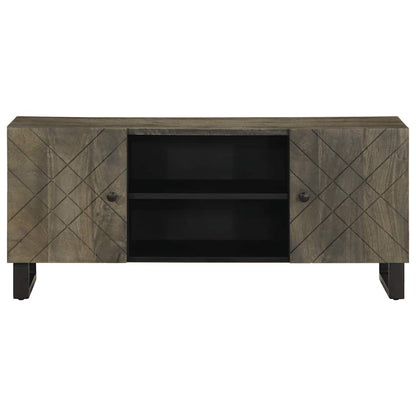 Tv-Meubel 105X33X46 Cm Massief Mangohout Zwart