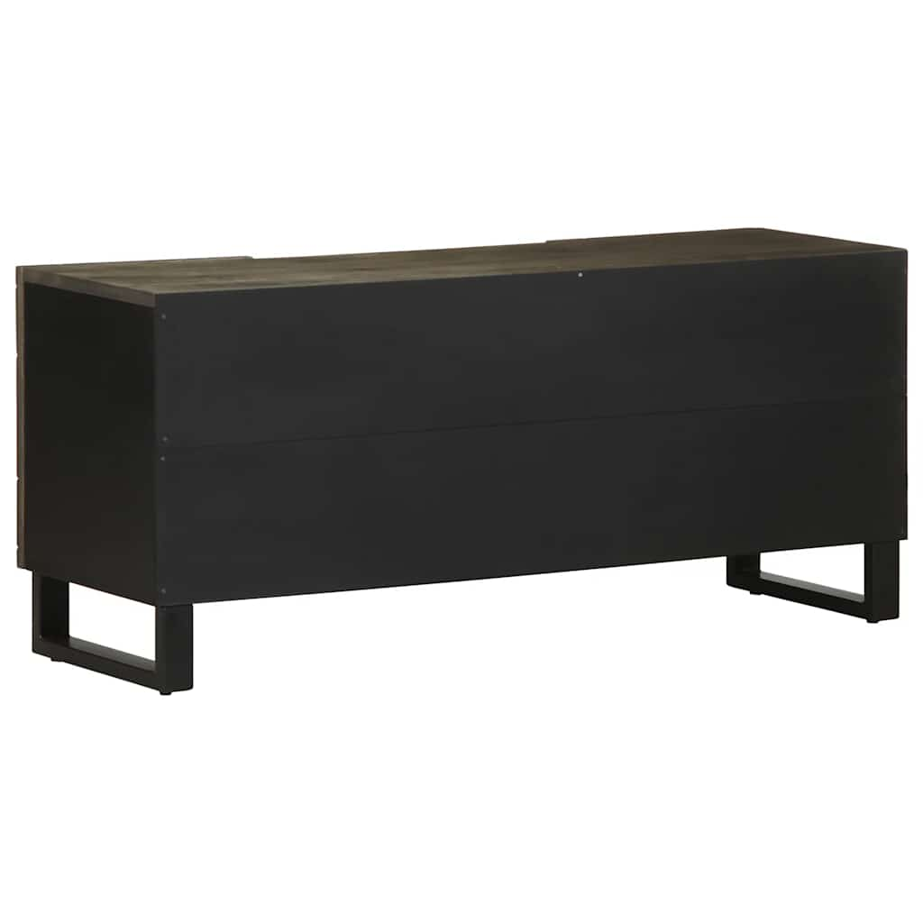 Tv-Meubel 105X33X46 Cm Massief Mangohout Zwart