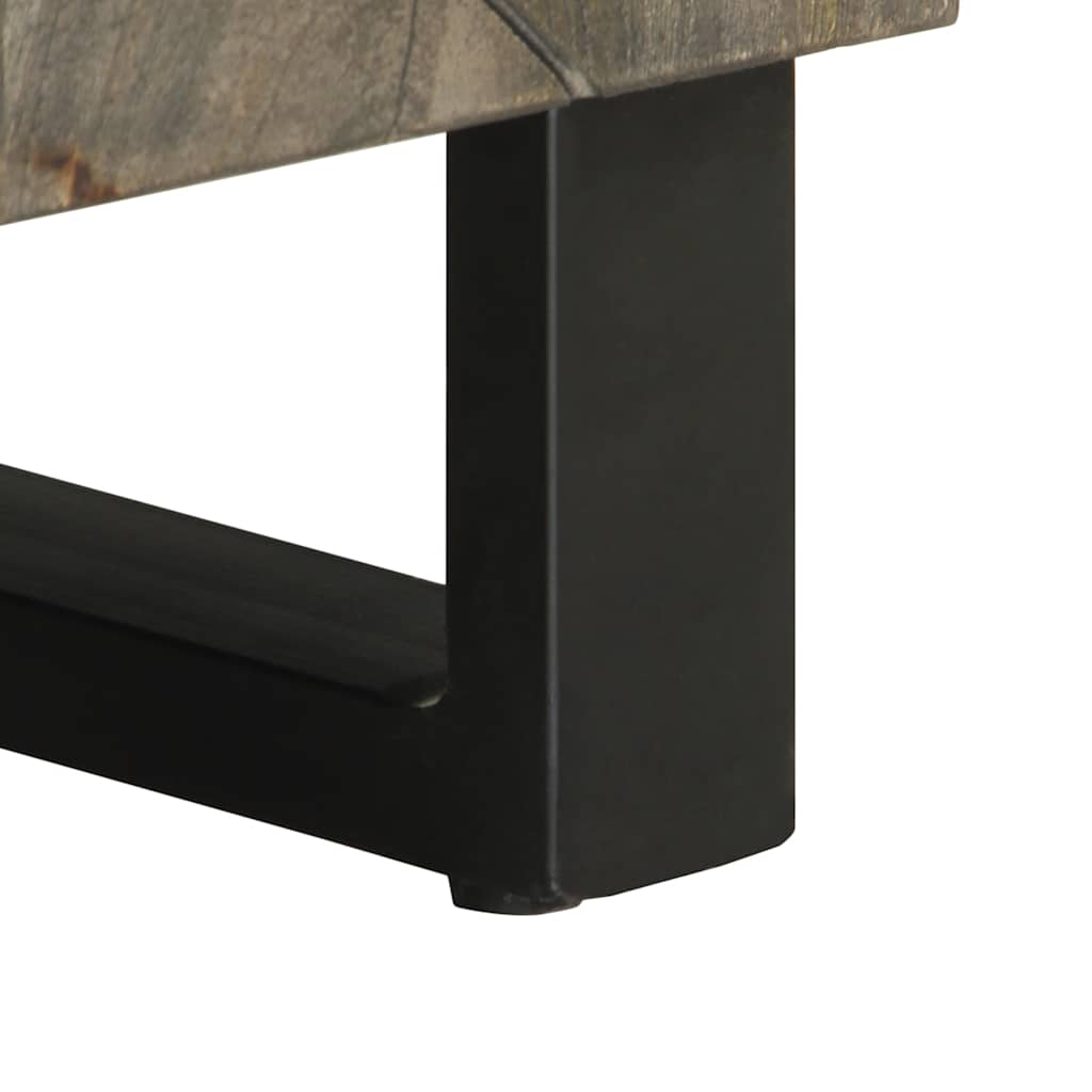 Tv-Meubel 80X33X46 Cm Massief Mangohout Zwart