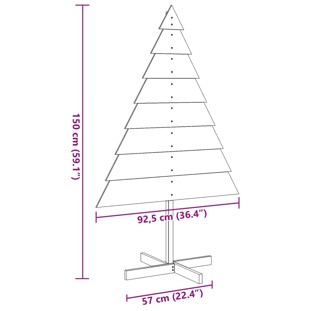 Kerstdecoratie Kerstboom Massief Hout