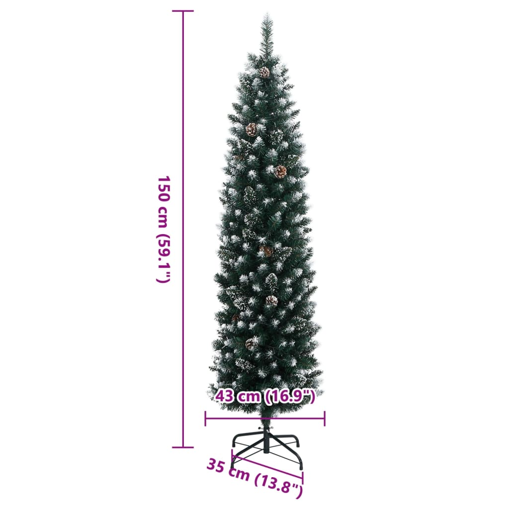 Kunstkerstboom Smal Met 150 Led's