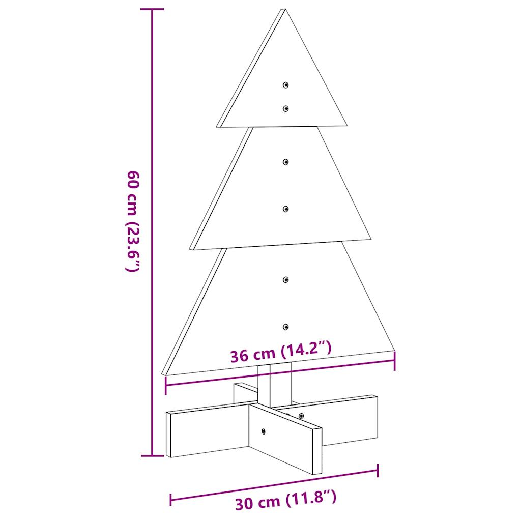 Kerstdecoratie Kerstboom Massief Grenenhout