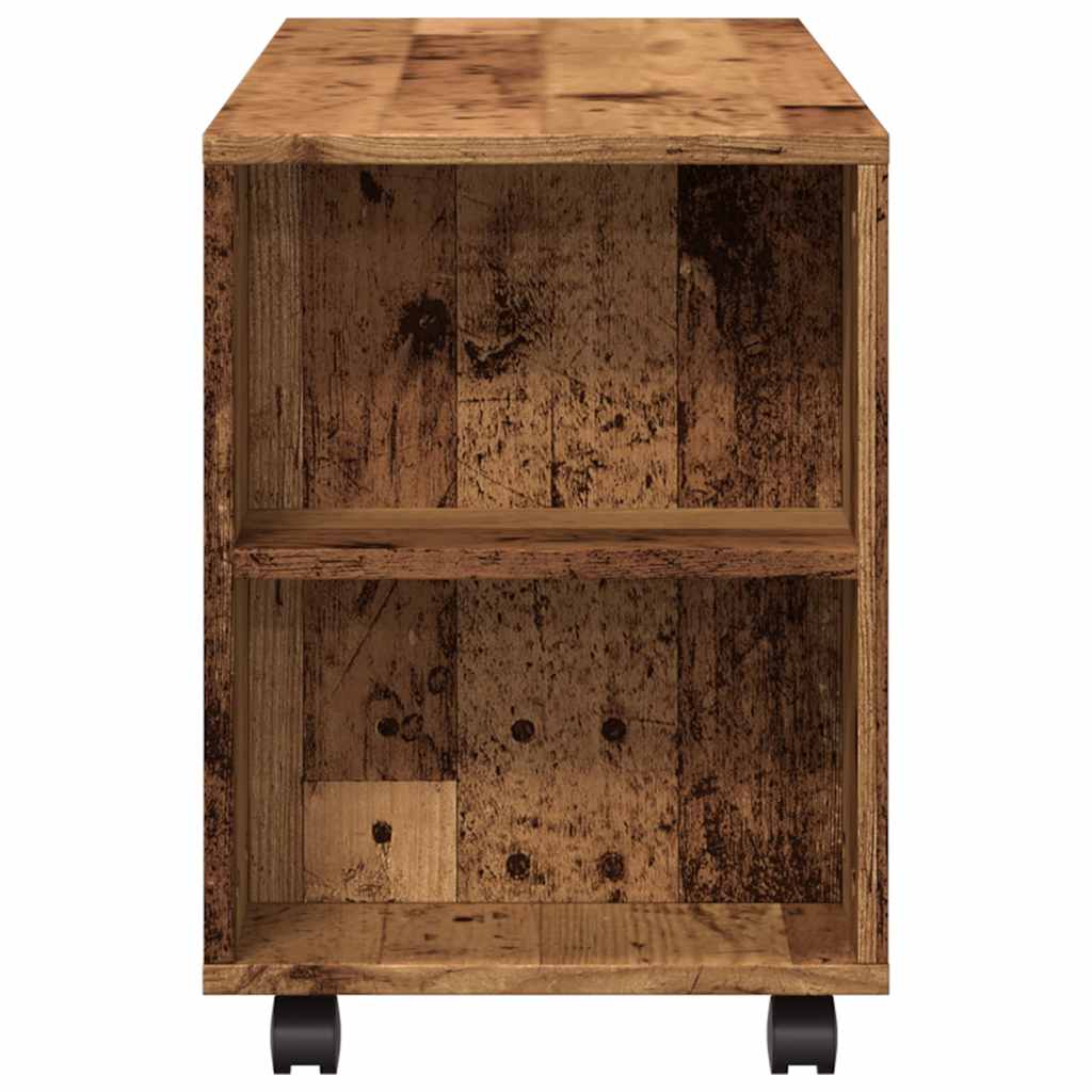 Tv-Meubel Met Wielen 102X34,5X43 Cm Bewerkt Hout