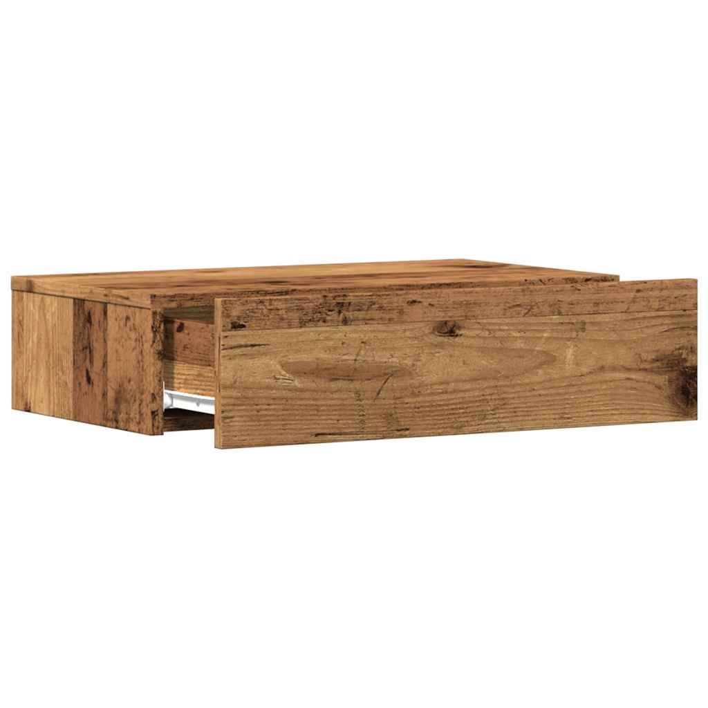 Tv-Meubel Met Led-Verlichting 60X35X15,5 Cm Kleurig Oud Hout