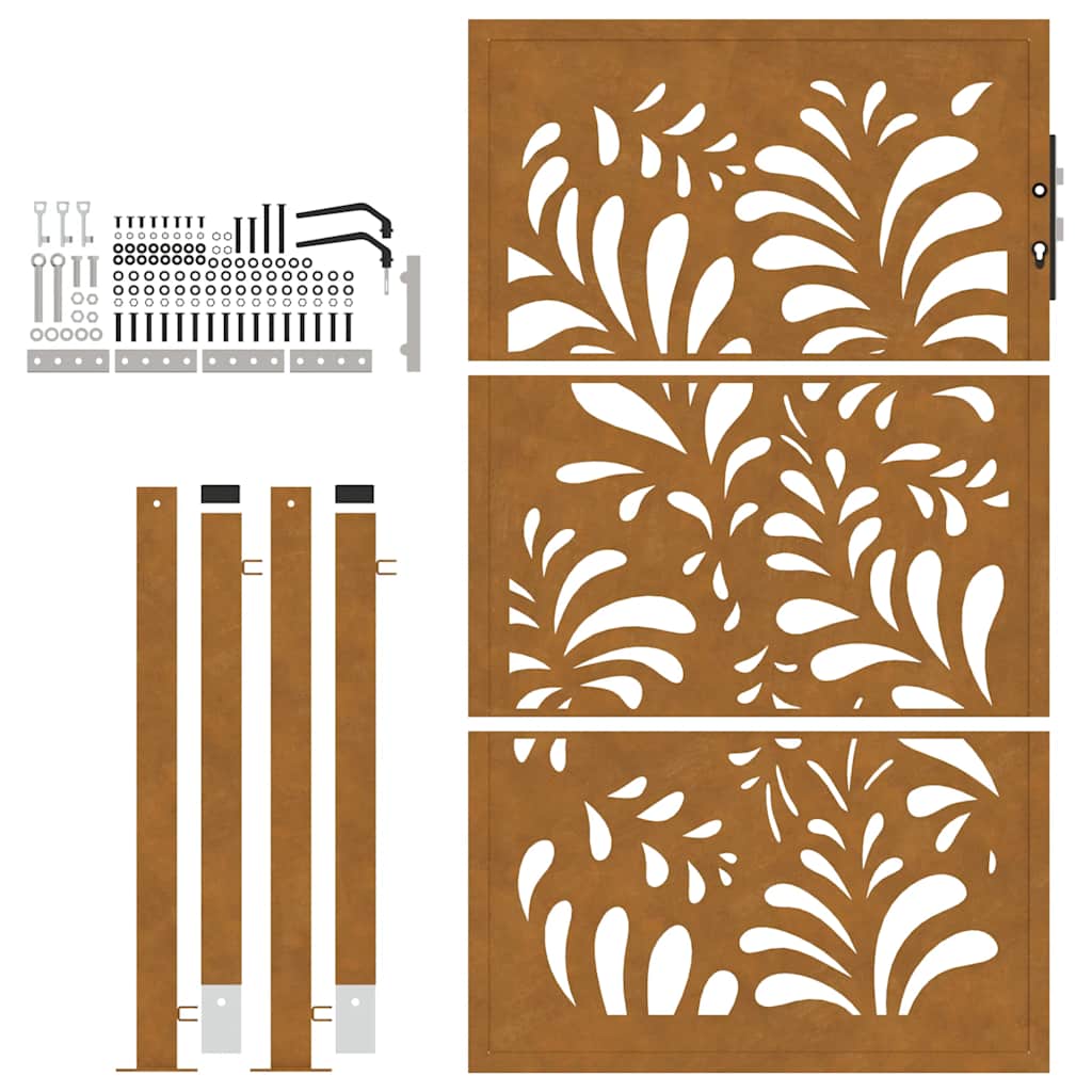 Poort Met Golfontwerp Weervast Staal