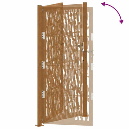 Poort Met Sporenontwerp Weervast Staal