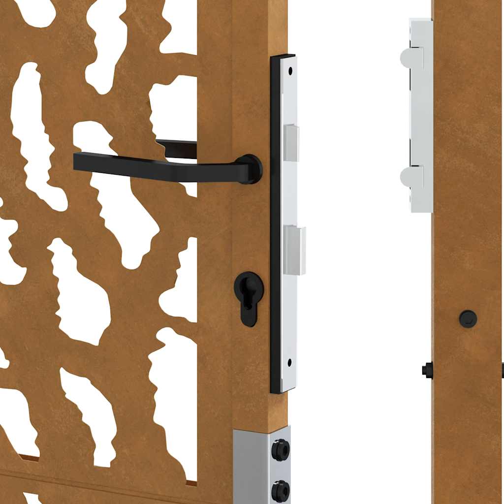 Poort Met Sporenontwerp Weervast Staal