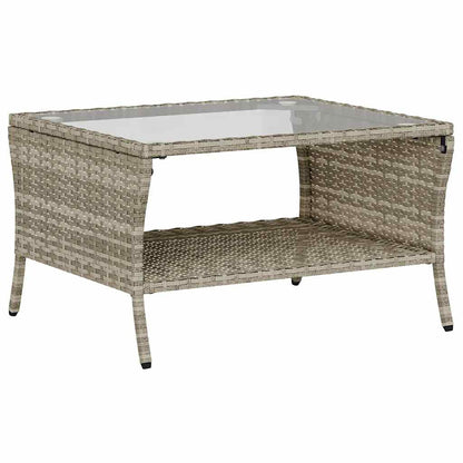 Tuinbank 2-Zits Met Kussens & Tafel Poly Rattan