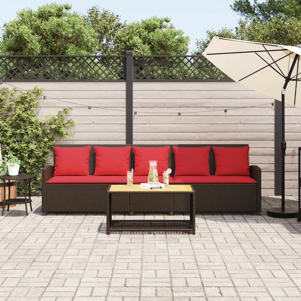 Tuinbank Met Kussens Poly Rattan
