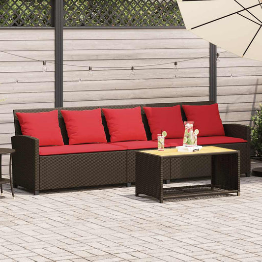 Tuinbank Met Kussens Poly Rattan