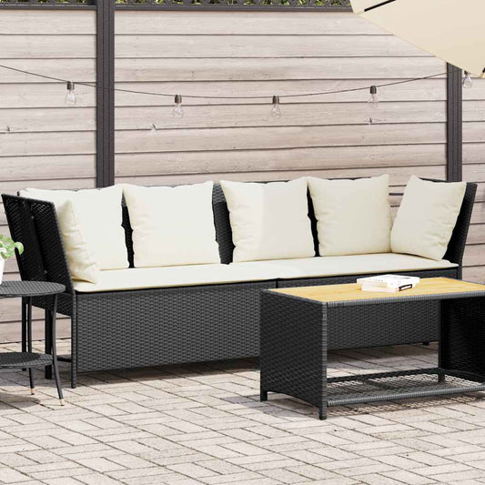 Tuinbank Met Kussens Poly Rattan