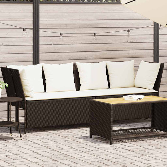 Tuinbank Met Kussens Poly Rattan